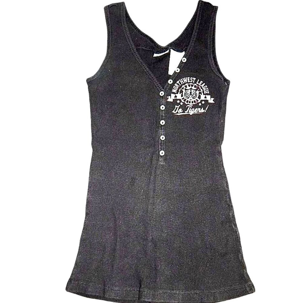 No Boundaries women’s junior’s small 3/5 black ribbed “Go Tigers” cotton tank